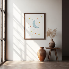 Moon & Stars Poster