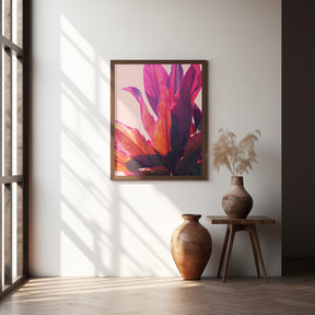 Fuchsia Leaves II Poster