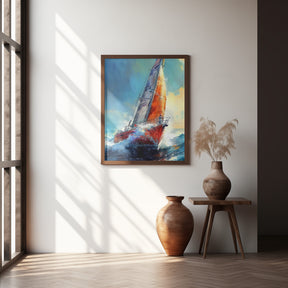 Yacht racing sport art 30 Poster