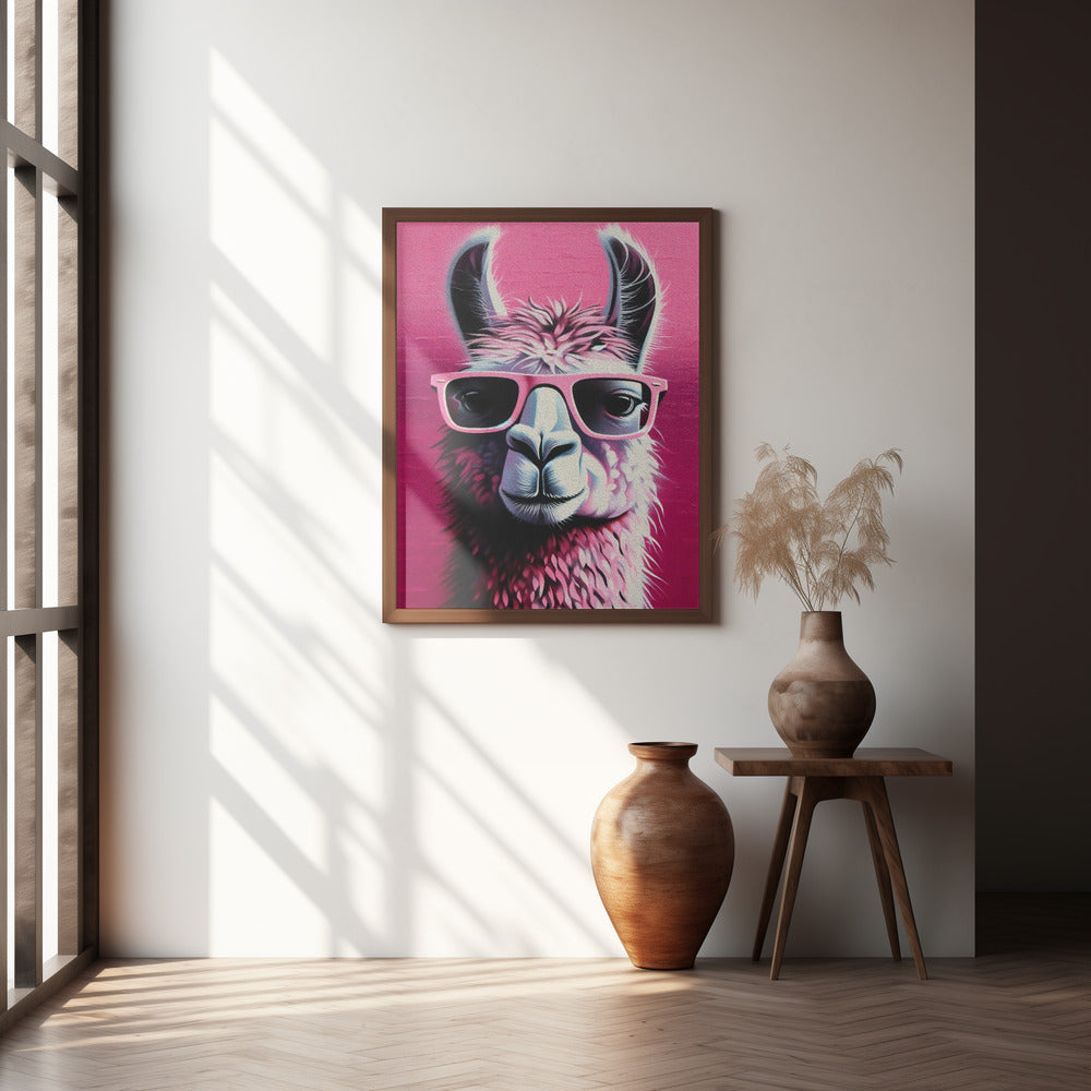 Pink Lama Poster