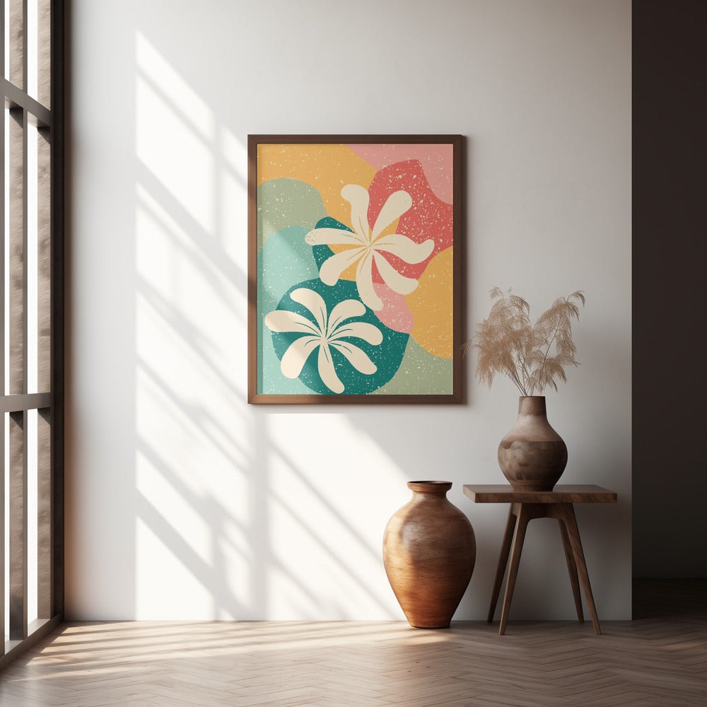 Abstract Flowers Poster