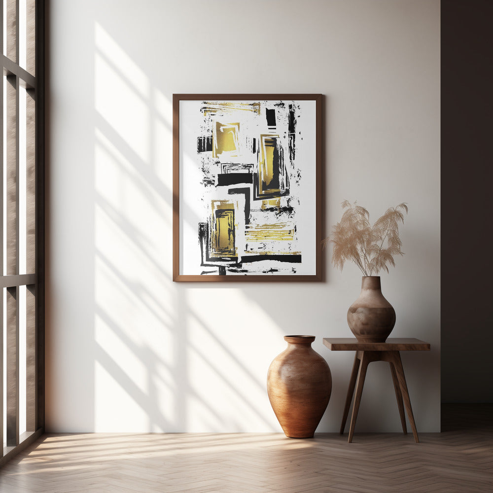 ABSTRACT ART Edgy Structures Poster
