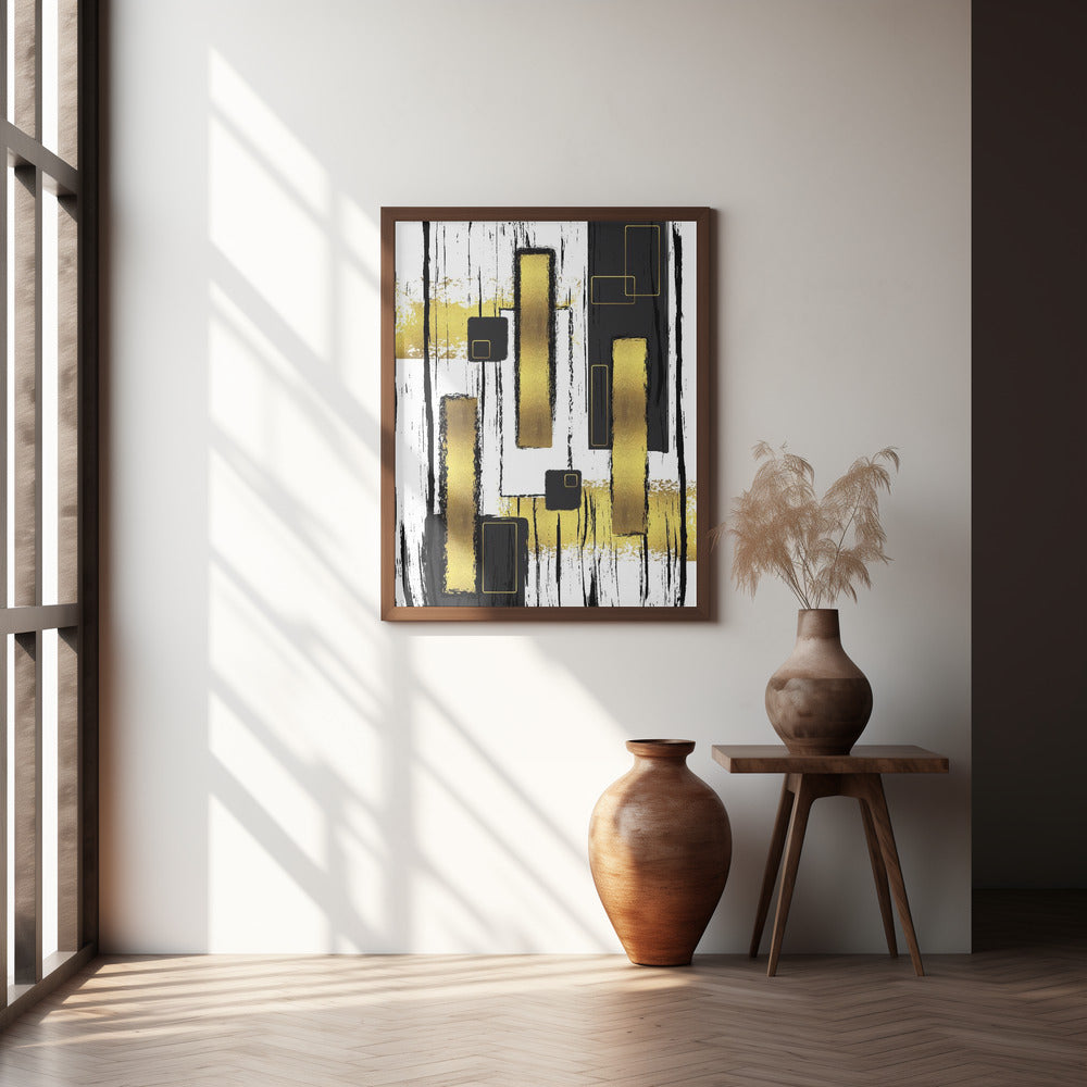 ABSTRACT ART Lively geometric fun Poster