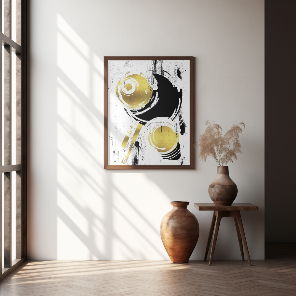 ABSTRACT ART Flying spheres Poster
