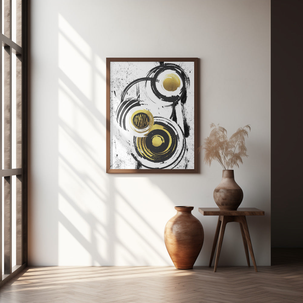 ABSTRACT ART Rotating circles Poster