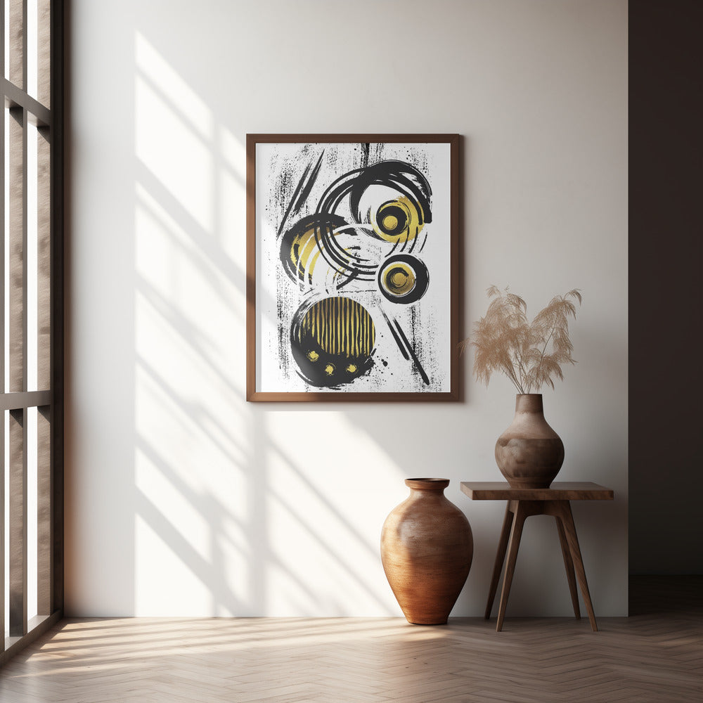 ABSTRACT ART Funky circles Poster