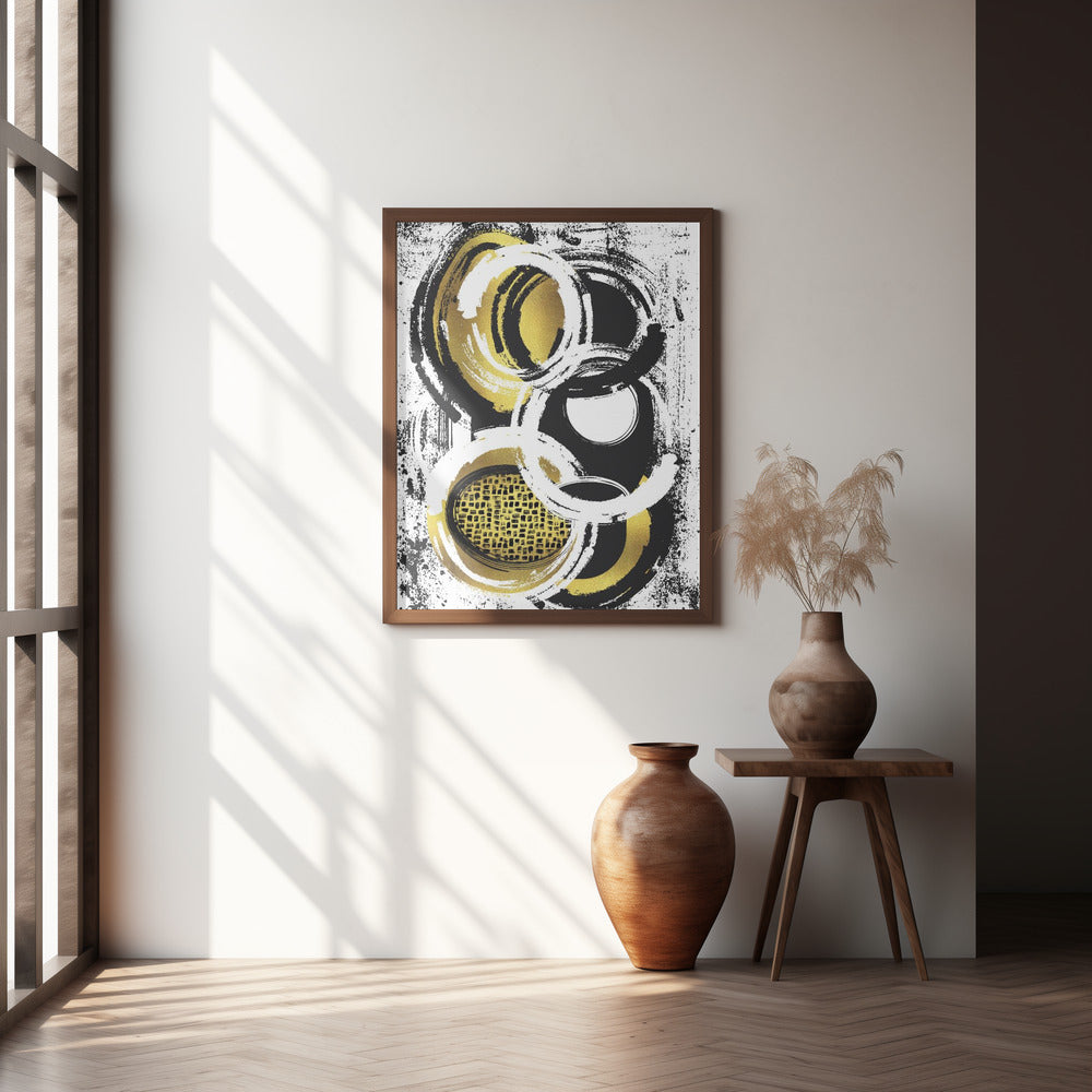 Abstract Painting No. 2 | gold Poster