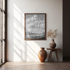 VENICE Grand Canal and St Mark&#039;s Campanile | Text &amp; Skyline Poster