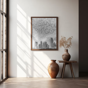 SAN DIEGO Skyline | Text Poster