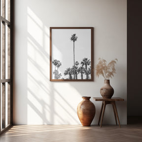 Palm Trees at the beach | monochrome Poster