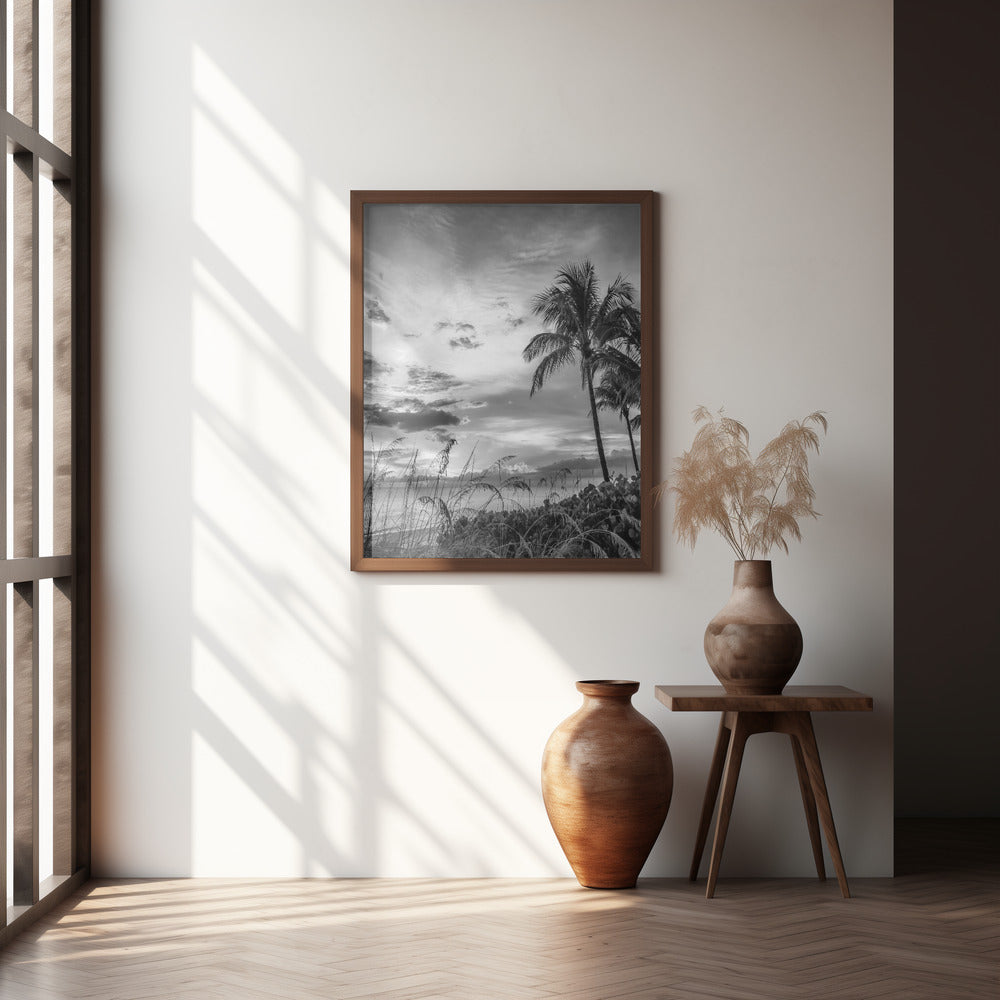 BONITA BEACH Evening mood | monochrome Poster