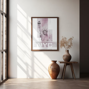 Poster Art NYC Statue of Liberty | pink marble Poster