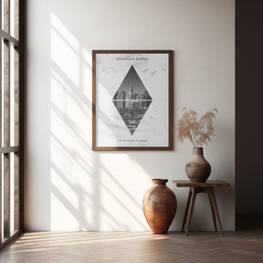 Coordinates BOSTON Downtown Poster