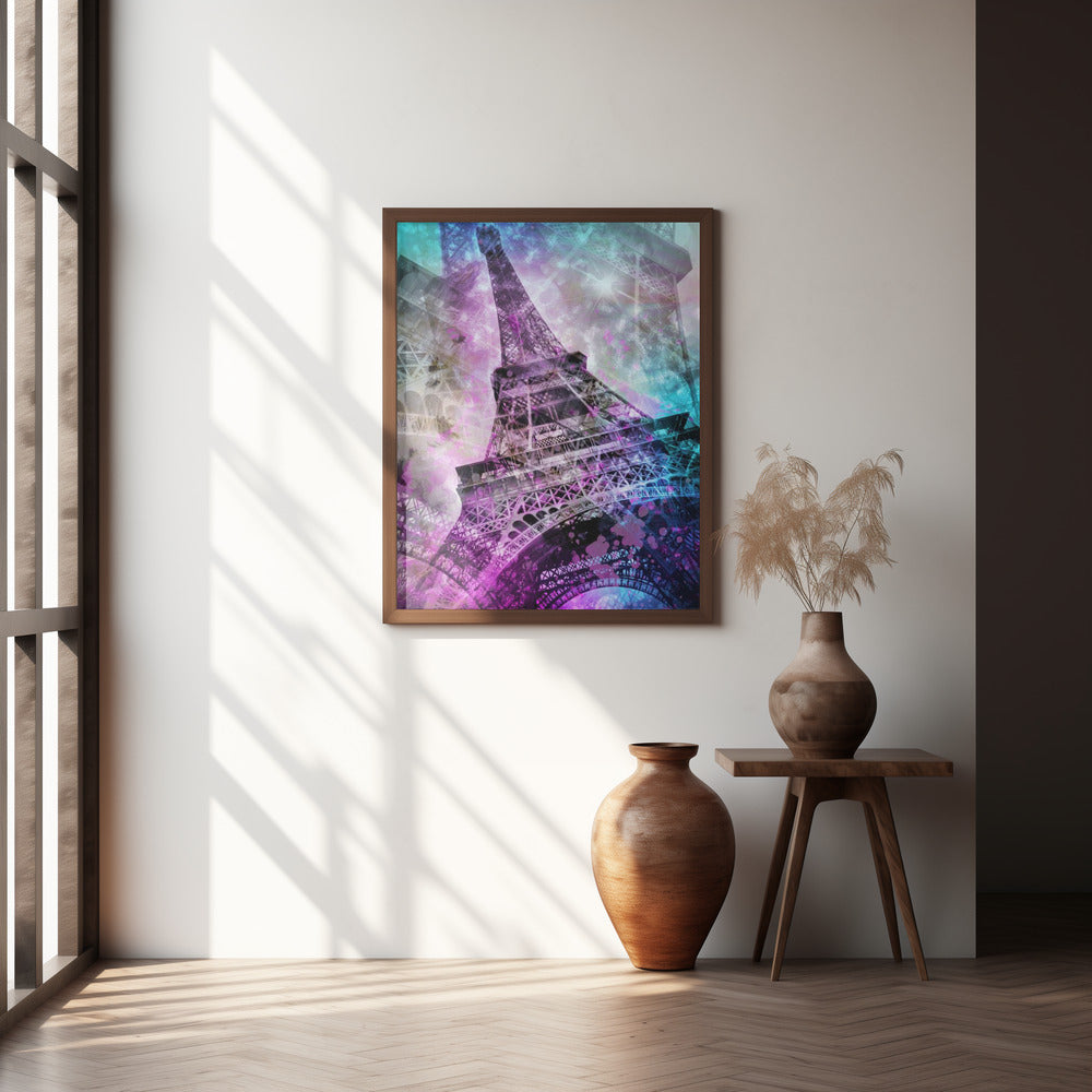 Pop Art Eiffel Tower Poster