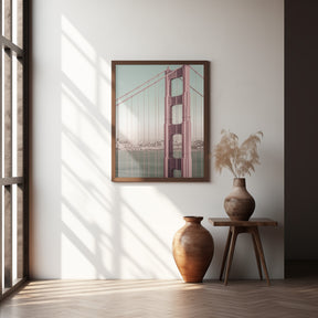 SAN FRANCISCO Golden Gate Bridge | urban vintage style Poster