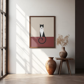 Coco as a geometric cat Poster