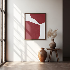 Abstract Red on white Poster