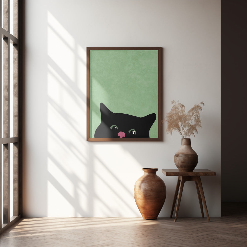 Curious cat Poster