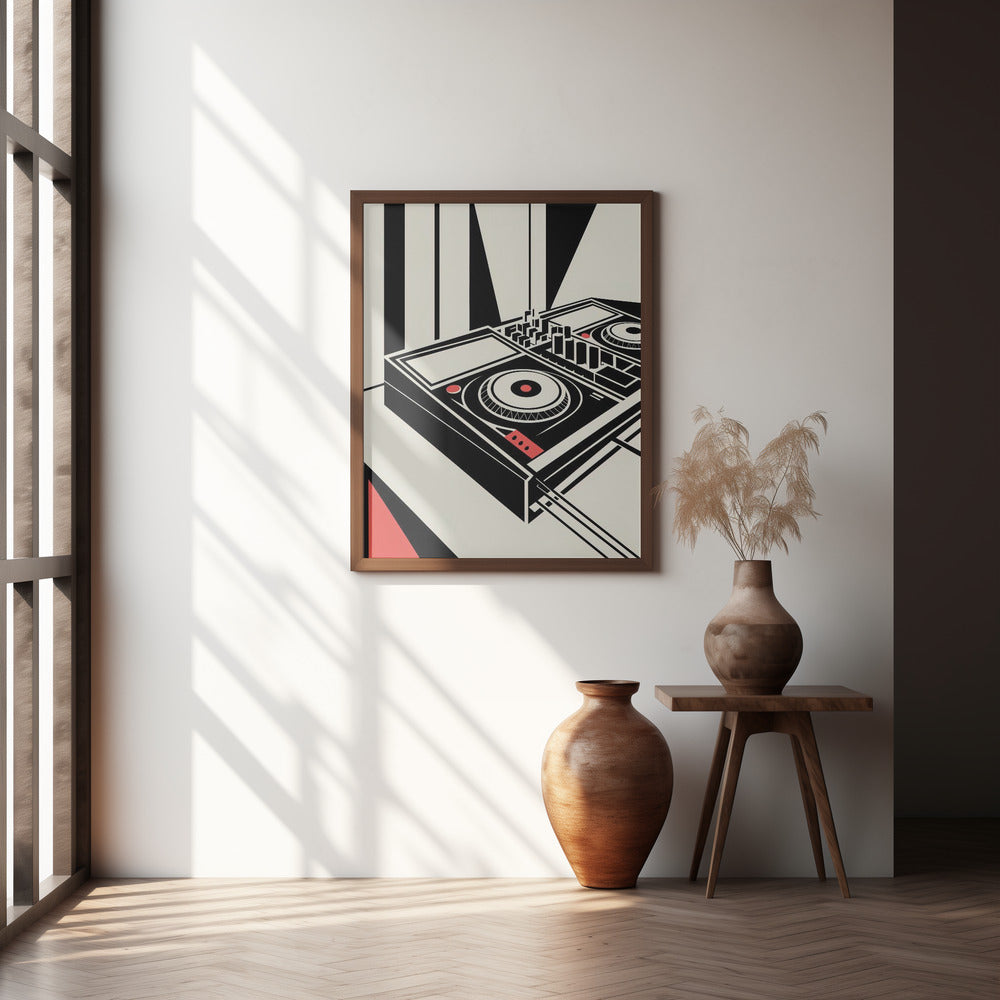 DJ Mixer - Bauhaus Style Poster