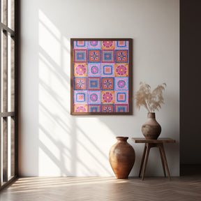 Granny squares blanket Poster