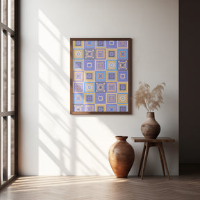 Colorful digital grandma squares IV Poster