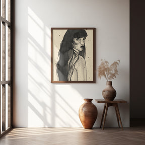 Long Hair Lady Poster