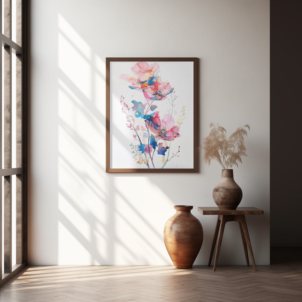 Watercolor Floral No. 8 Poster