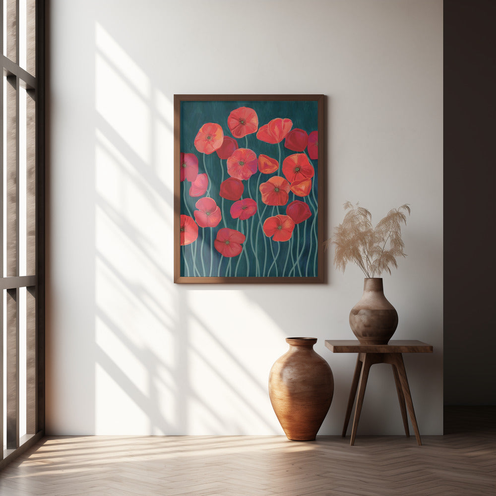 Red poppies Poster