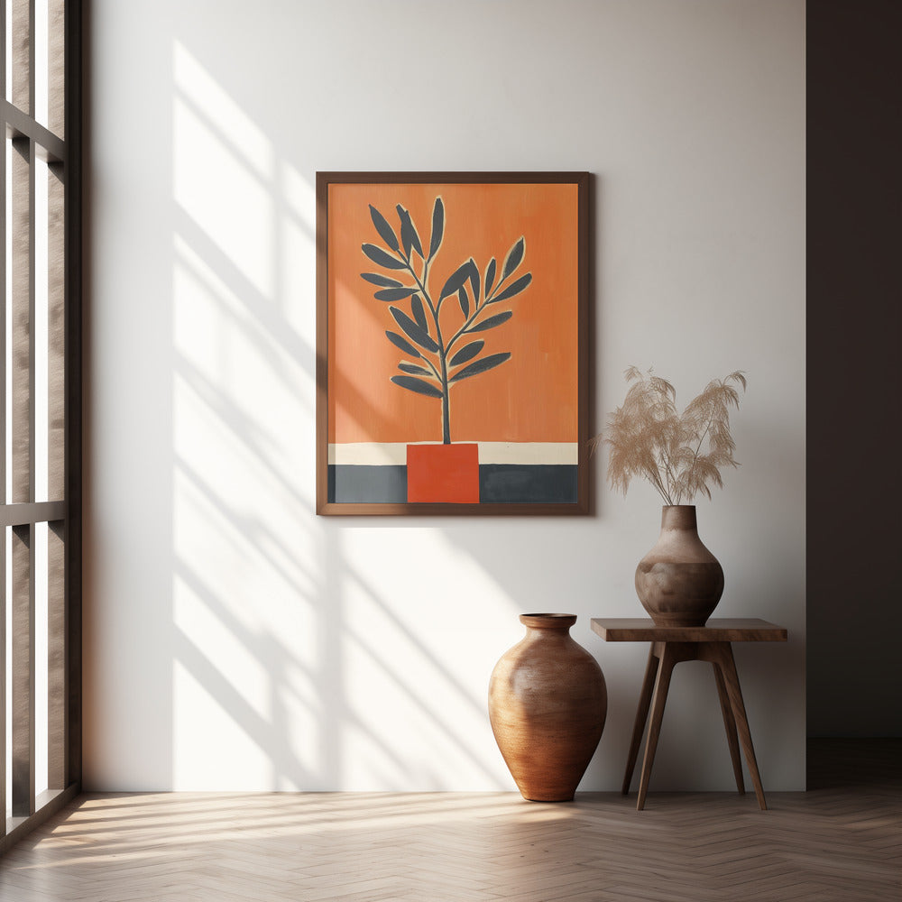 Orange Plant Poster