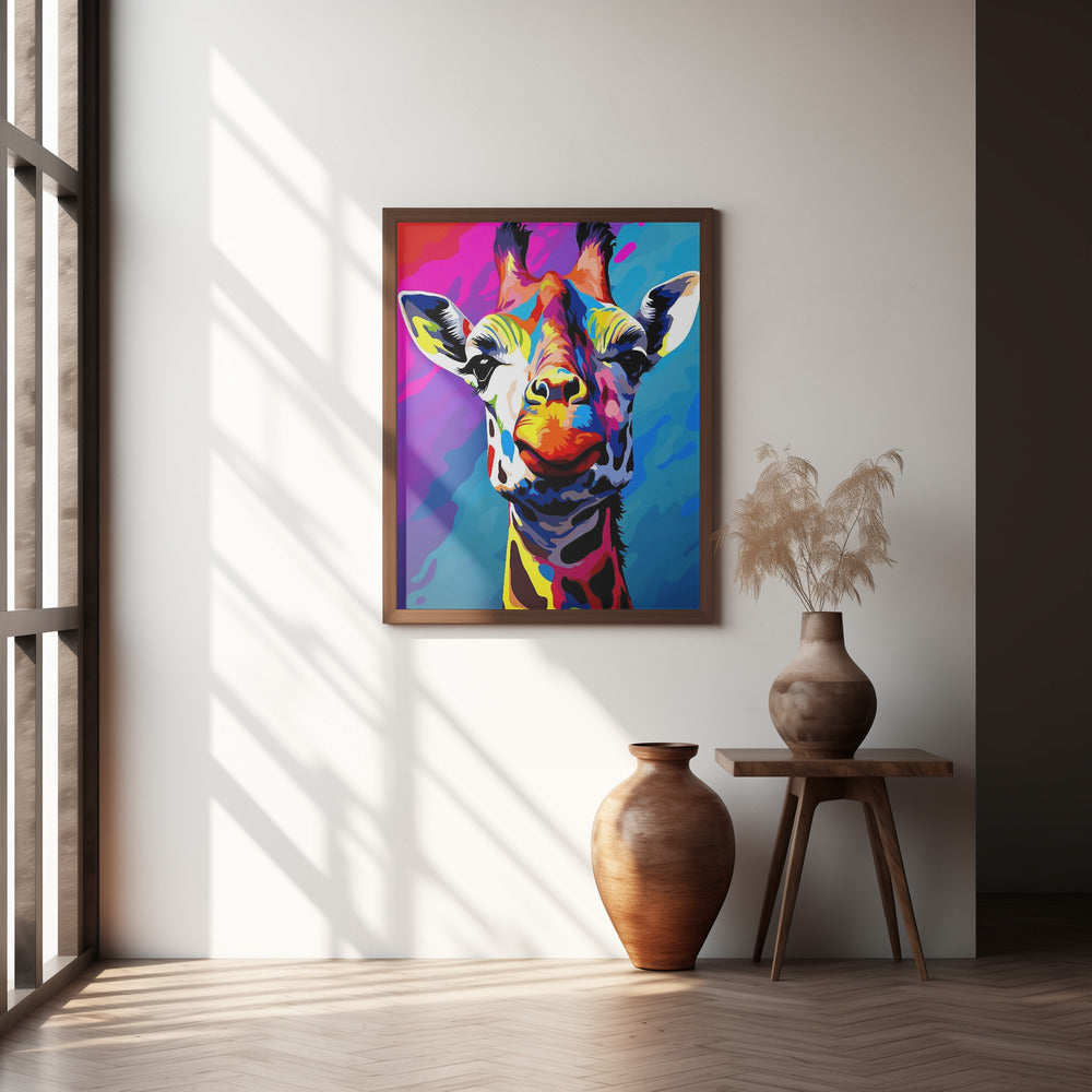 Giraffe Pop Art Poster