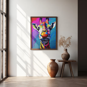 Giraffe Pop Art Poster