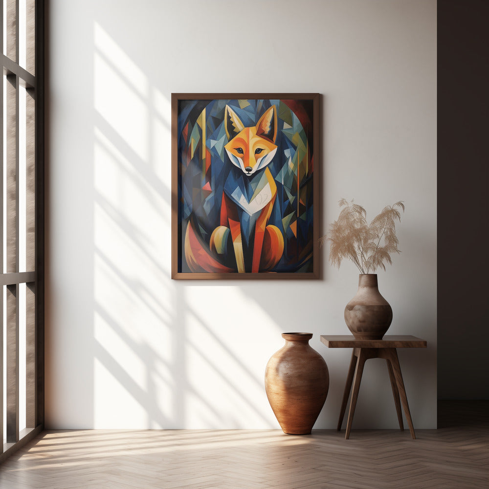 The Cubistic Fox Poster