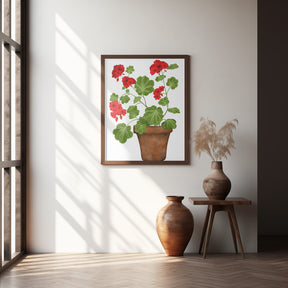 Red Geranium Poster