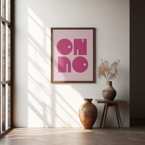 Oh No  Pink Cerry Pink.psdratio 3x4 Print By Bohonewart Poster