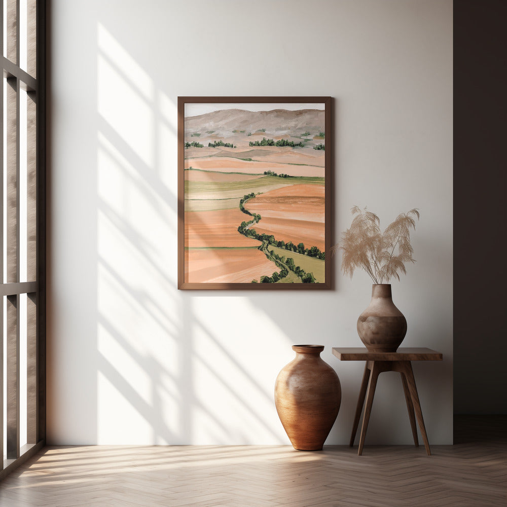 Queniva patchwork landscape Poster