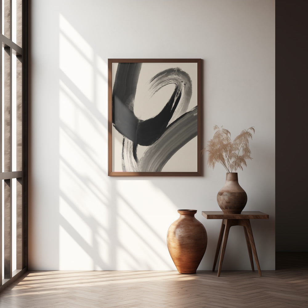 Black Strokes No 28 Poster