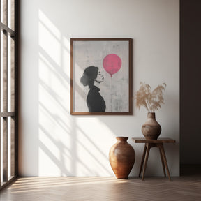 The Girl With the Pink Balloon Poster