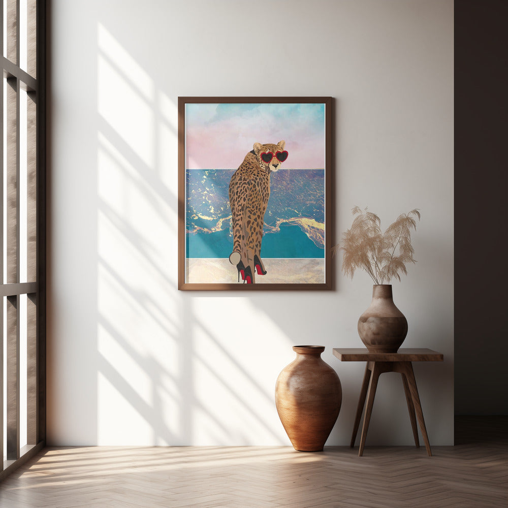 Cheetah on holiday Poster