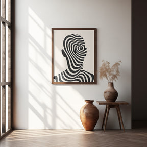 Striped Man Poster