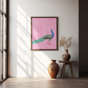 Peacock wearing heels Poster