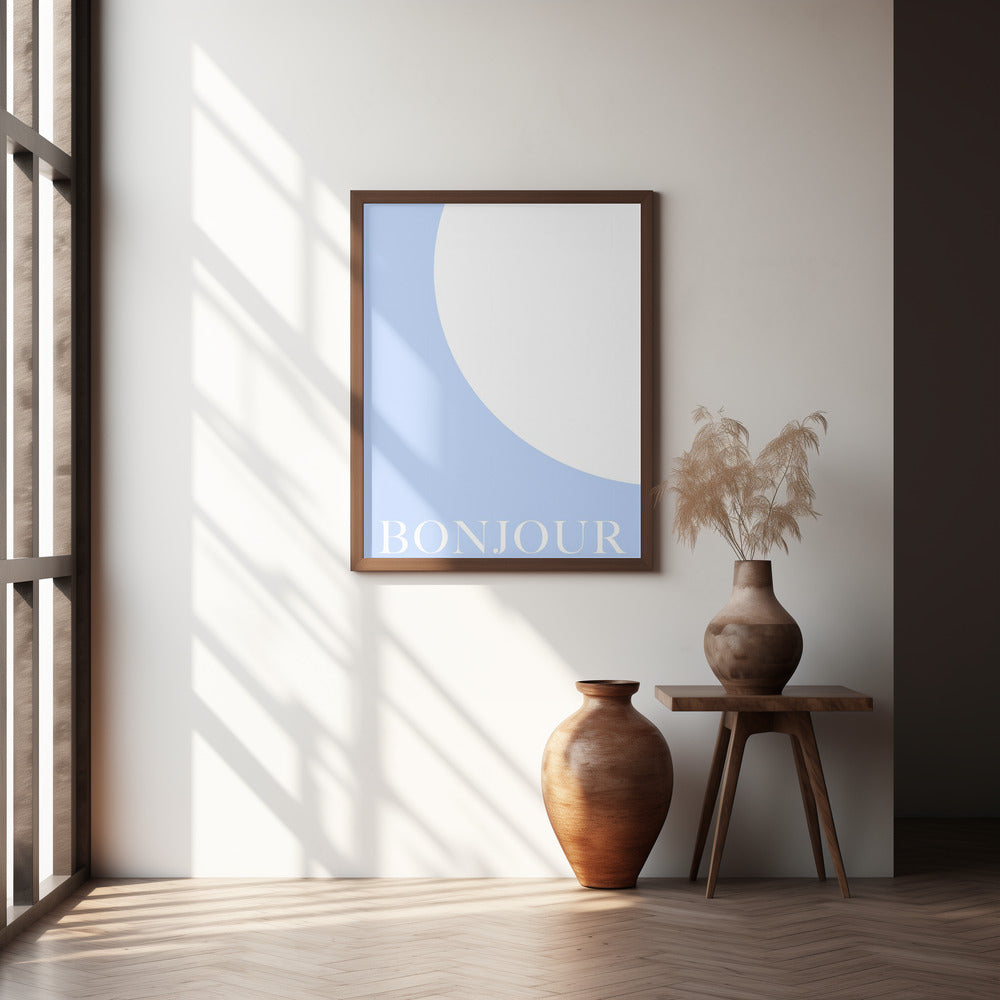 Bonjourblueandwhite Ratio2x3 Poster