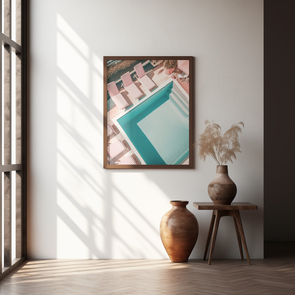 Redwhitestripedpool Ratio2x3 Poster