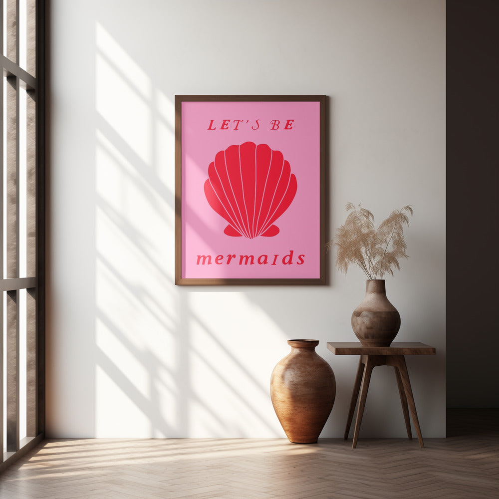 Mermaidspinkred Ratioiso Poster