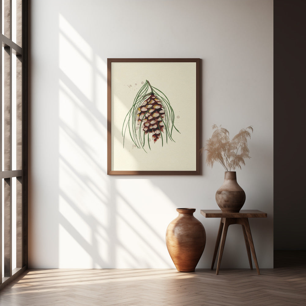 Maine White Pine Cone Copy Poster