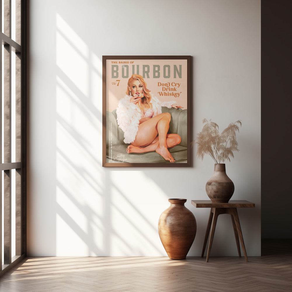 Babes of Bourbon Vol 7 Sexy Vintage Whiskey Pinup Girl Poster