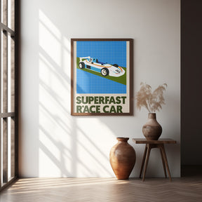 Superfast Race Car Poster