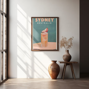 Sydney Australia Cocktail Bar Decor Poster