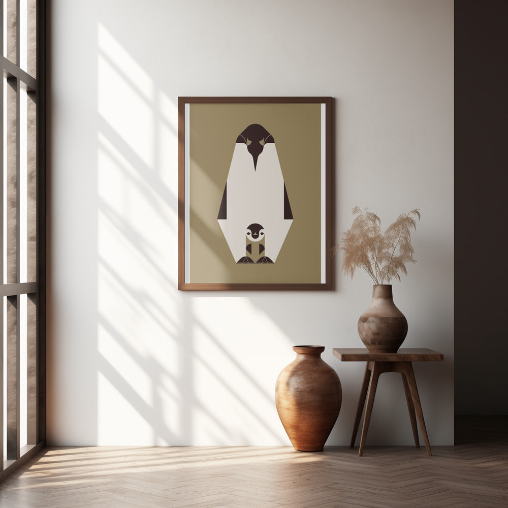 Golden Animals - Royal Penguin (Gold) Poster