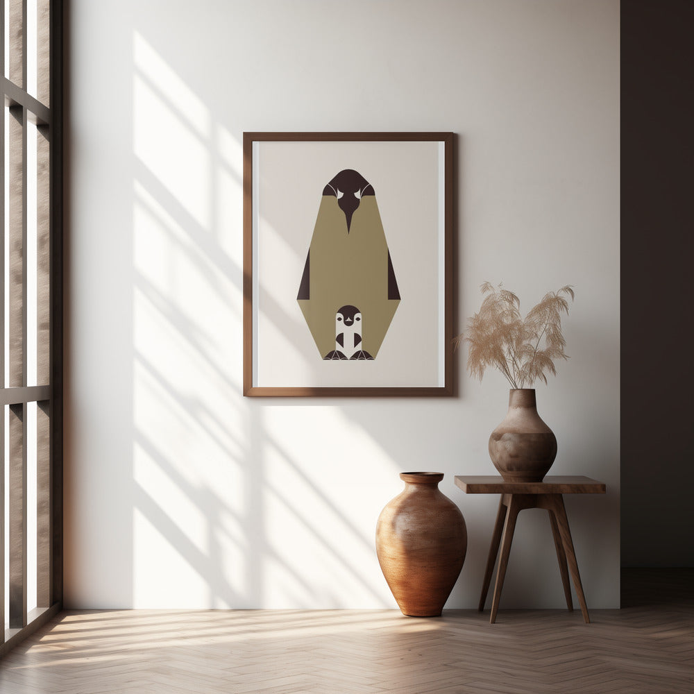 Golden Animals - Royal Penguin (white) Poster