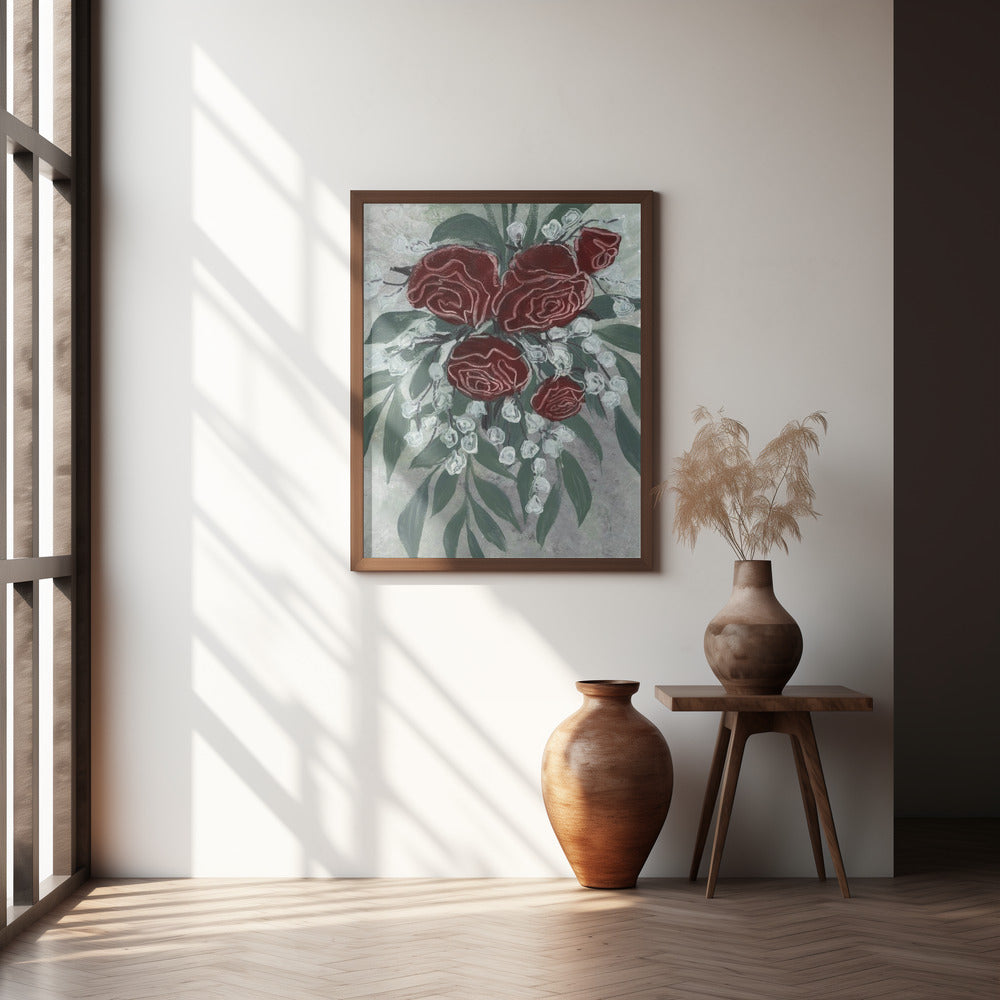 Zeldah red roses Poster